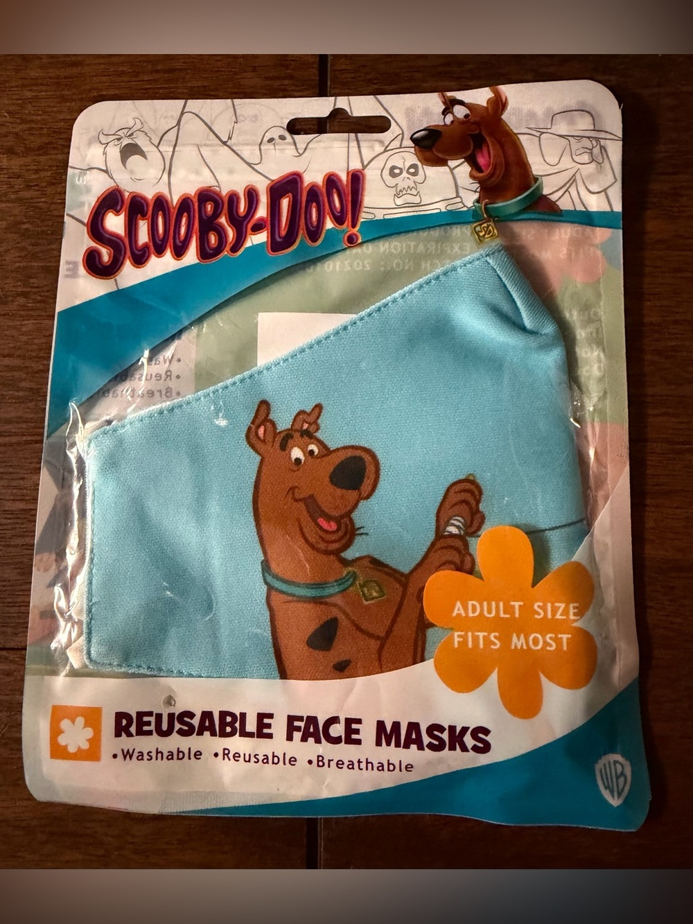 Scooby Doo Adult Reusable Face Mask in Blue